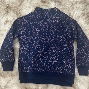 Crewcuts Navy and Pink Star Sweatshirt